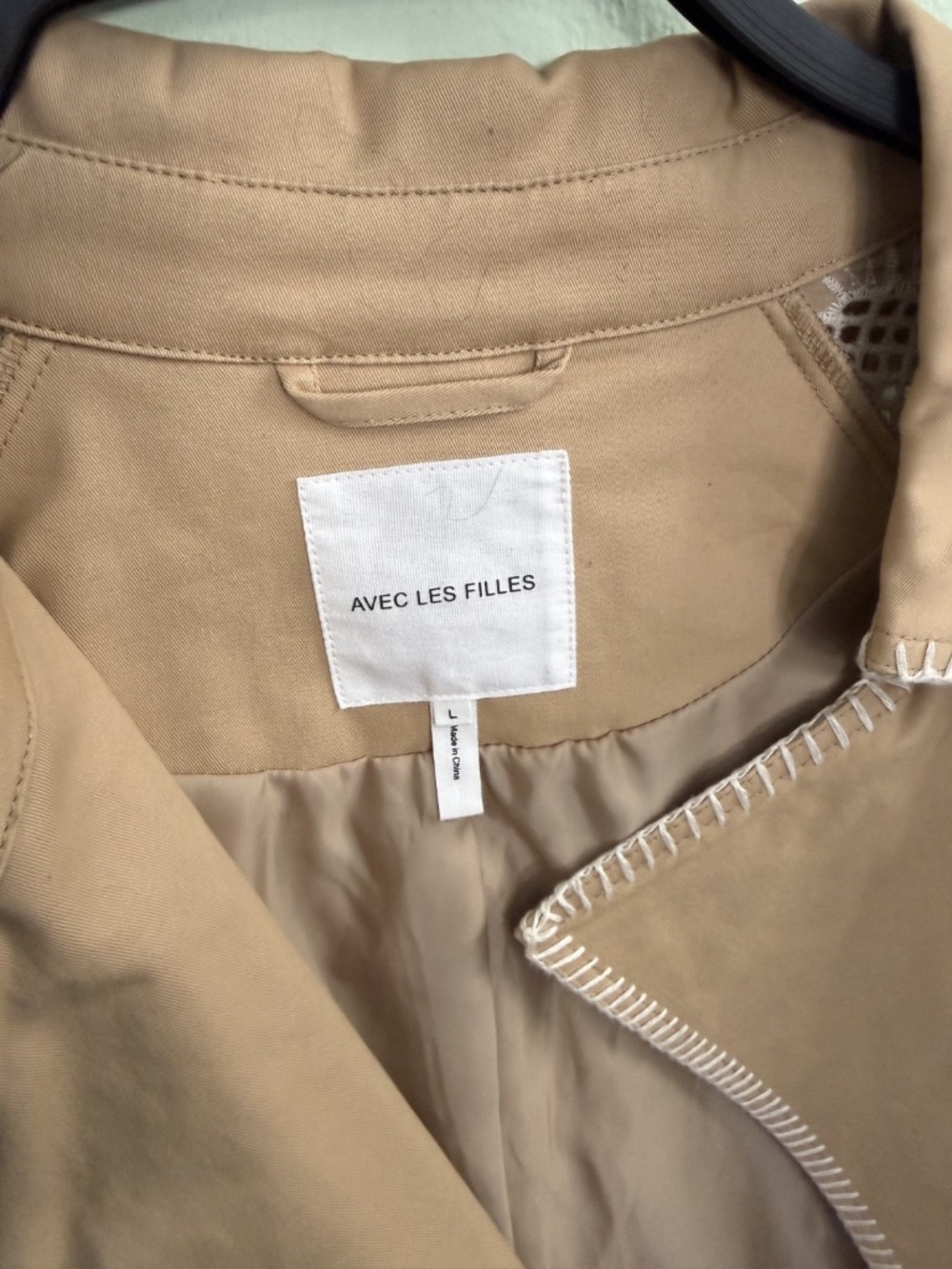 Avec Les Filles Cropped Combo Trench Jacket - Picture 5 of 9